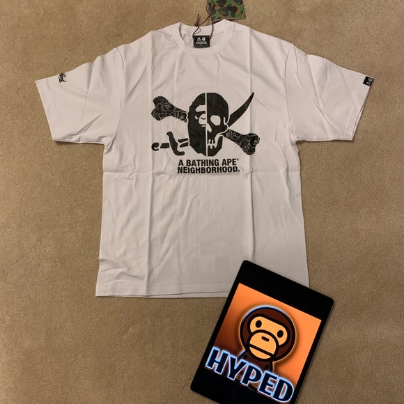 Bape Other - SOLD - Bape / A Bathing NBHD White Pirate Ape Tee